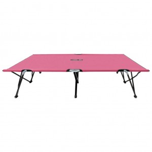 Tumbona plegable para 2 personas acero rosa H