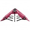 Tumbona plegable para 2 personas acero rosa 4