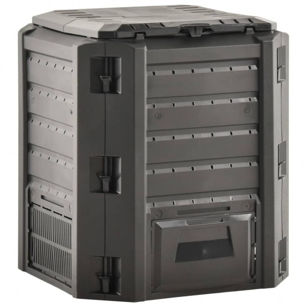 Compostador de jardín negro 380 L M 4