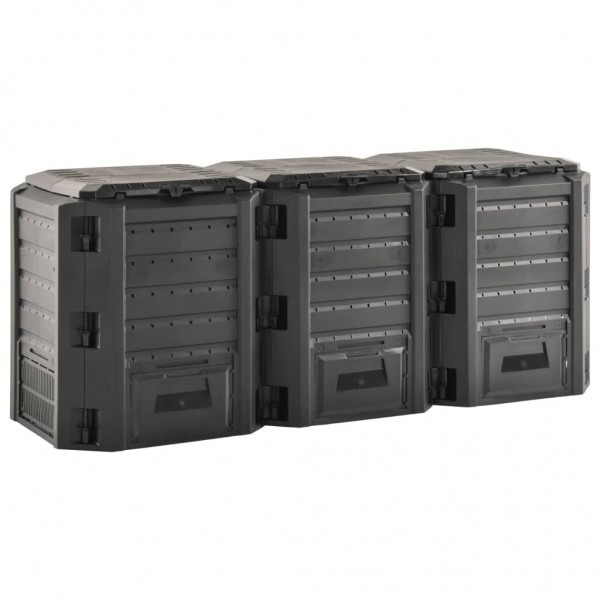 Caixote de compostagem para jardim 1200 L M 4