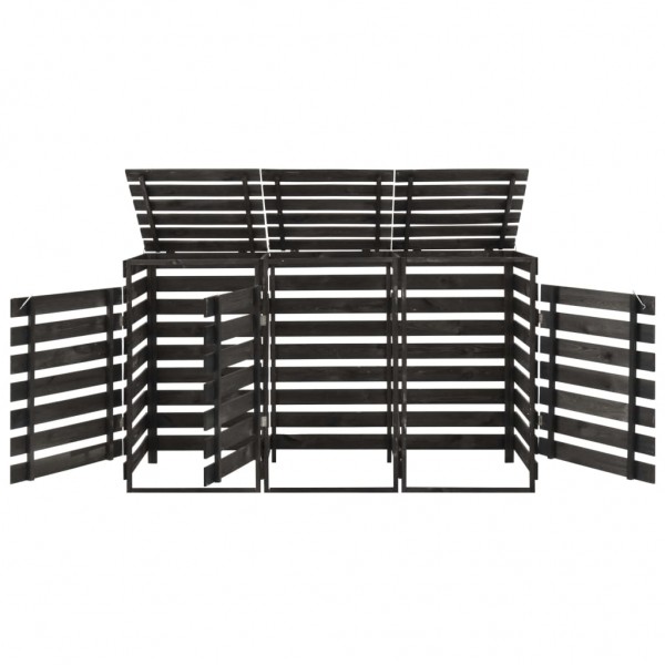 Unidade tripla p/ caixote lixo 210x75x121 cm pinho pintado M 5