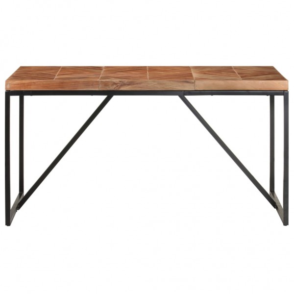 Mesa de jantar 140x70x76 cm madeira acácia maciça e mangueira M 2