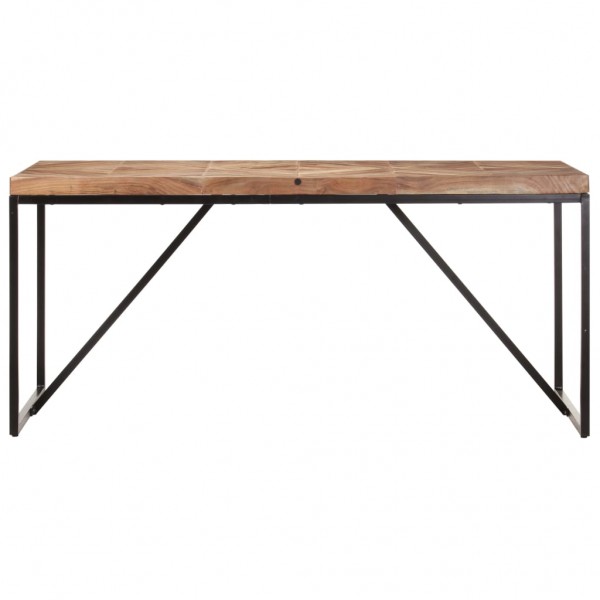 Mesa de comedor madera maciza de acacia y mango 160x70x76 cm M 2