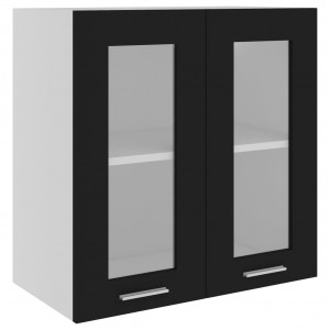 Armario colgante cocina madera contrachapada negro 60x31x60 cm H