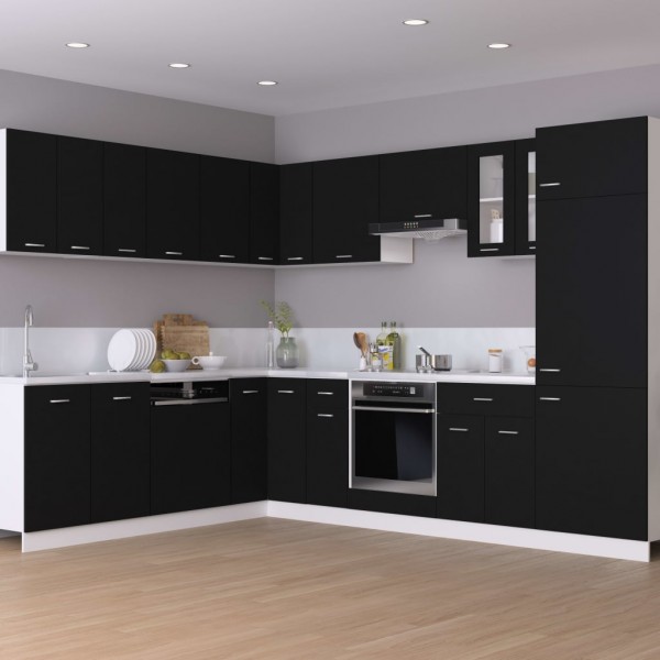 Armario colgante cocina madera contrachapada negro 60x31x60 cm M 3