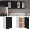 Armario colgante de cocina contrachapada negro 39.5x31x60 cm 2