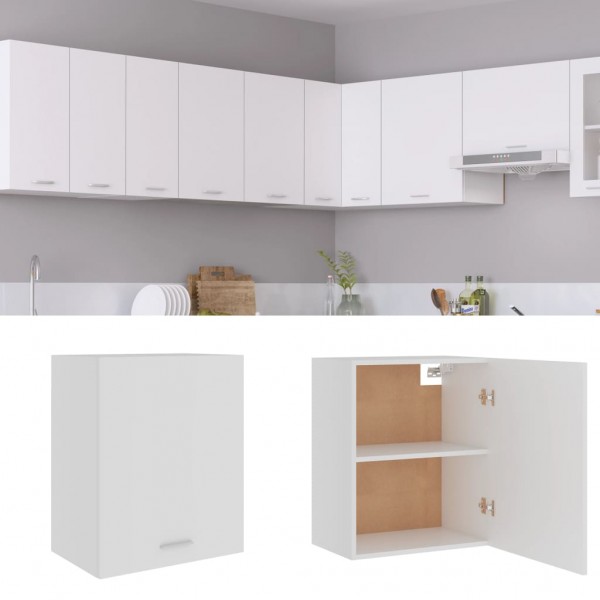 Armario colgante cocina contrachapada blanco 50x31x60 cm M 4