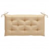 Cojín de banco de jardín tela Oxford beige 100x50x7 cm 1