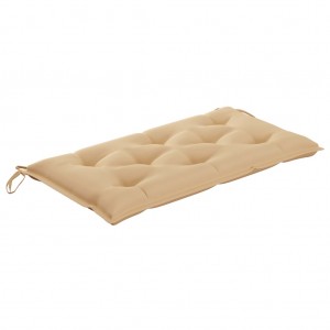 Cojín de banco de jardín tela Oxford beige 100x50x7 cm H