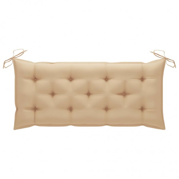 Cojín de banco de jardín tela Oxford beige 120x50x7 cm D