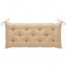 Cojín de banco de jardín tela Oxford beige 120x50x7 cm 1