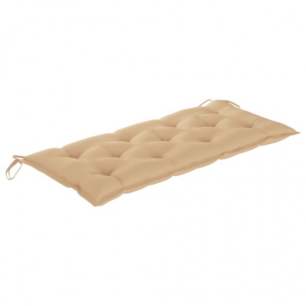 Cojín de banco de jardín tela Oxford beige 120x50x7 cm M 2