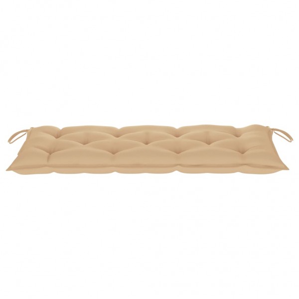 Cojín de banco de jardín tela Oxford beige 120x50x7 cm M 3