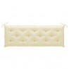 Cojín de banco de jardín tela Oxford blanco crema 150x50x7 cm 1
