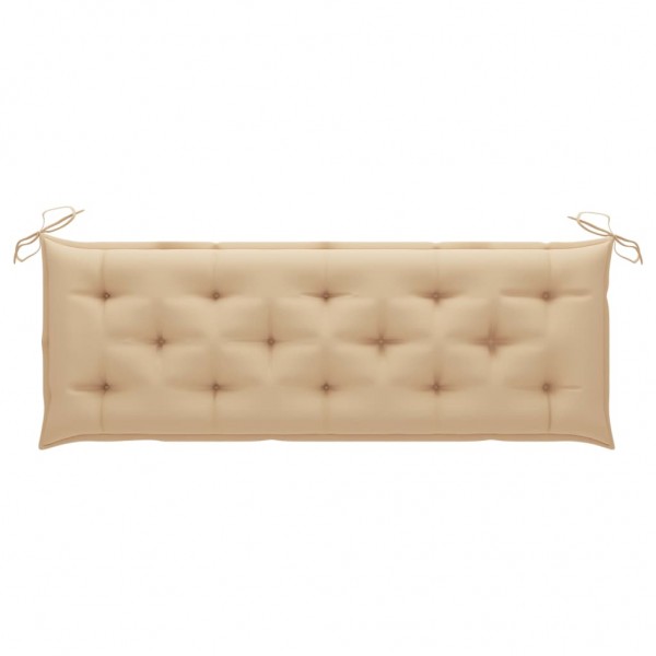 Cojín de banco de jardín tela Oxford beige 150x50x7 cm D