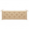 Cojín de banco de jardín tela Oxford beige 150x50x7 cm 1