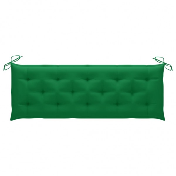Cojín de banco de jardín tela Oxford verde 150x50x7 cm D