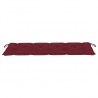 Cojín de banco de jardín tela Oxford rojo tinto 150x50x7 cm 3