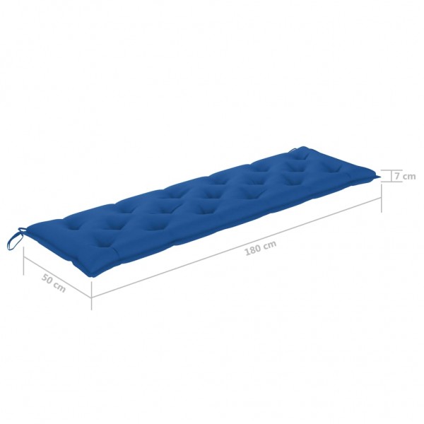 Almofadão p/ banco jardim 180x50x7 cm tecido oxford azul-claro M 5