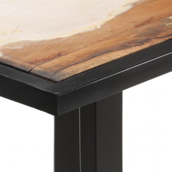 Mesa de comedor de madera maciza reciclada 140 cm M 5