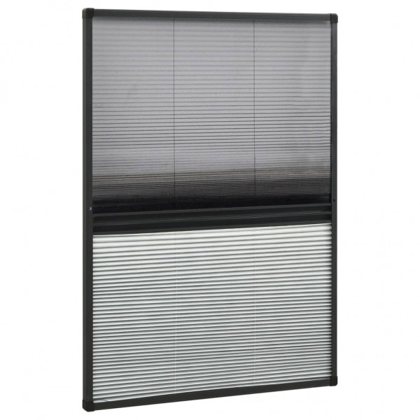 Mosquitera plisada para ventanas aluminio con sombra 80x120 cm M 3