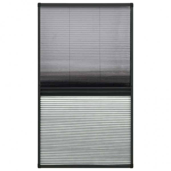 Mosquitera plisada para ventanas aluminio con sombra 80x160 cm M 2