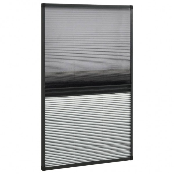 Mosquitera plisada para ventanas aluminio con sombra 80x160 cm M 3