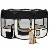 Parque dobrável p/ cão c/ saco de transporte 145x145x61cm preto 1