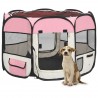 Parque de perros plegable bolsa de transporte rosa 90x90x58 cm 1