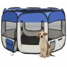 Parque dobrável p/ cão c/ saco de transporte 90x90x58 cm azul 1