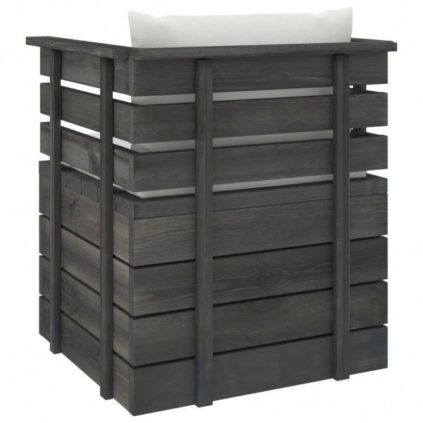 Poltrona de jardim com almofadões madeira de pinho M 4