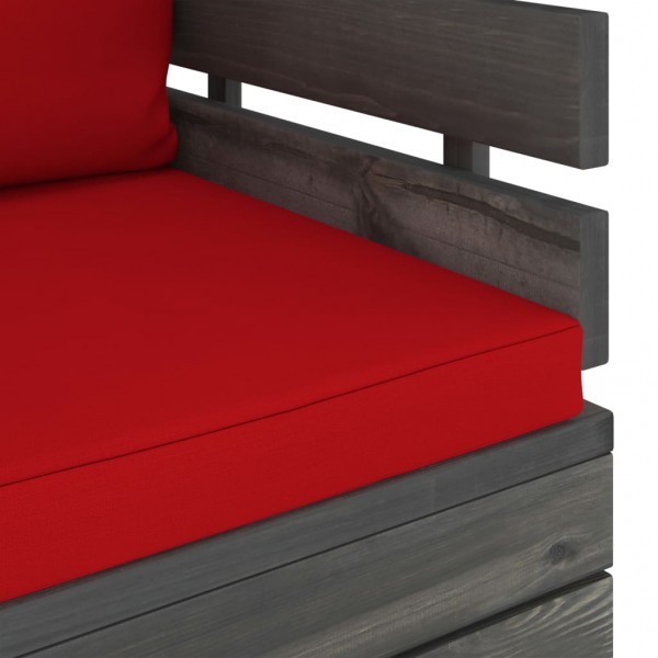 Sillón de jardín con cojines madera de pino M 5