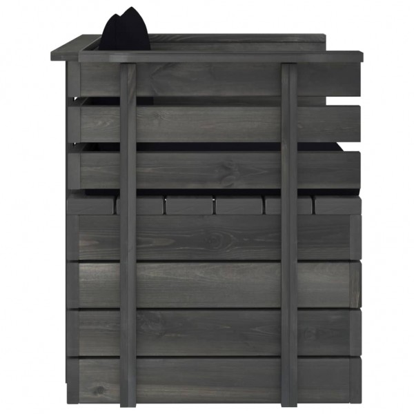 Poltrona de jardim com almofadões madeira de pinho M 3