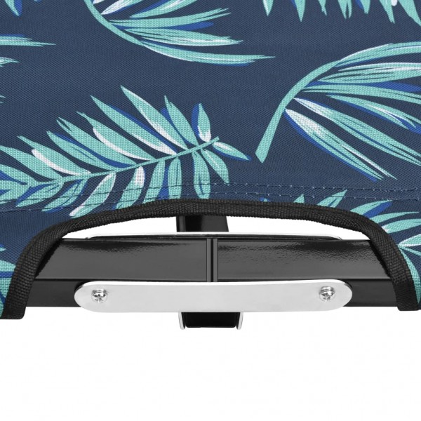 Tumbona plegable para 2 personas acero con estampado de hojas M 4