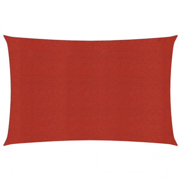 Toldo de vela rojo HDPE 160 g/m² 3.5x4.5 m D