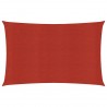 Toldo de vela rojo HDPE 160 g/m² 3.5x5 m 1