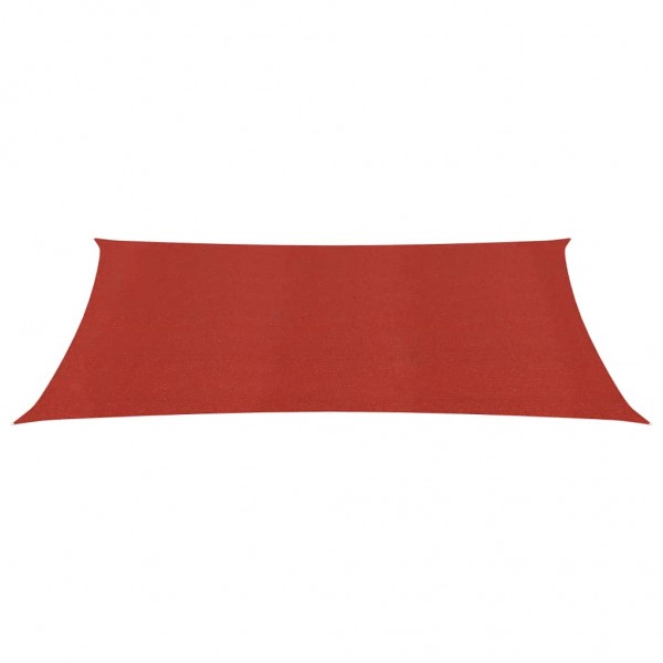 Para-sol estilo vela 160 g/m² 3.5x5 m PEAD vermelho M 3