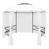 Marquesina de jardín con cortinas blanca 360x312x265cm 180 g/m² 1