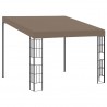 Gazebo de montagem na parede 3x3 m tecido cinzento-acastanhado 1