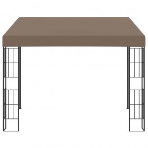 Cenador con montaje en la pared gris taupe 3x3 m H