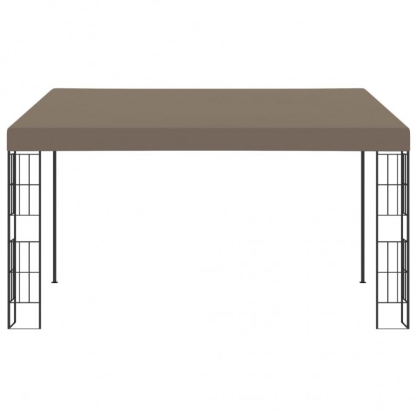 Cenador con montaje en la pared gris taupe 4x3 m M 2