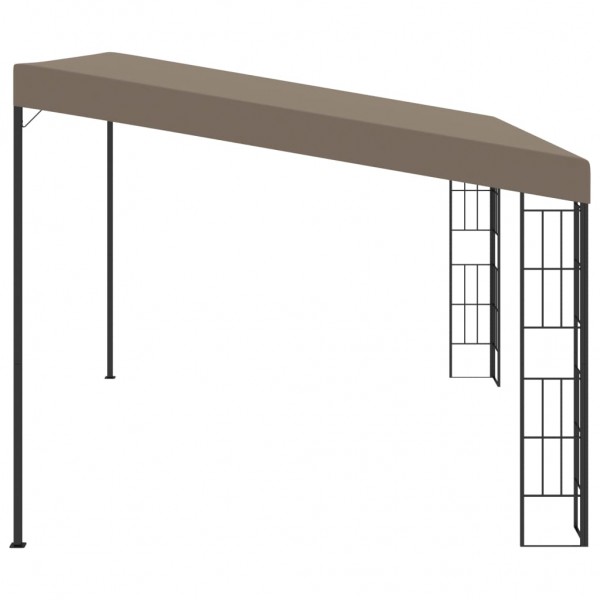 Gazebo de montagem na parede 4x3 m tecido cinzento-acastanhado M 3