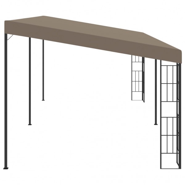 Gazebo de montagem na parede 6x3 m tecido cinzento-acastanhado M 3