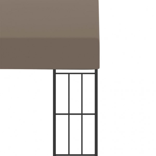 Gazebo de montagem na parede 6x3 m tecido cinzento-acastanhado M 5