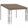 Gazebo de parede 3x3x2.5 m cinzento-acastanhado 1