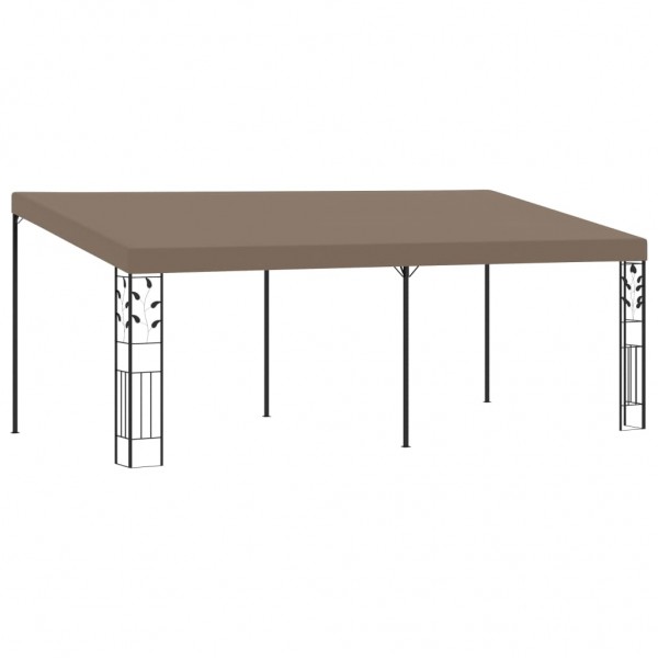 Cenador con montaje en la pared gris taupe 6x3x2.5 m D
