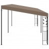 Gazebo de parede 6x3x2.5 m cinzento-acastanhado 3