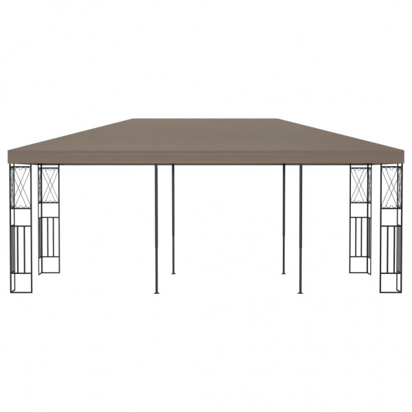 Gazebo 6x3 m tecido cinzento-acastanhado M 2