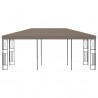 Gazebo 6x3 m tecido cinzento-acastanhado 2