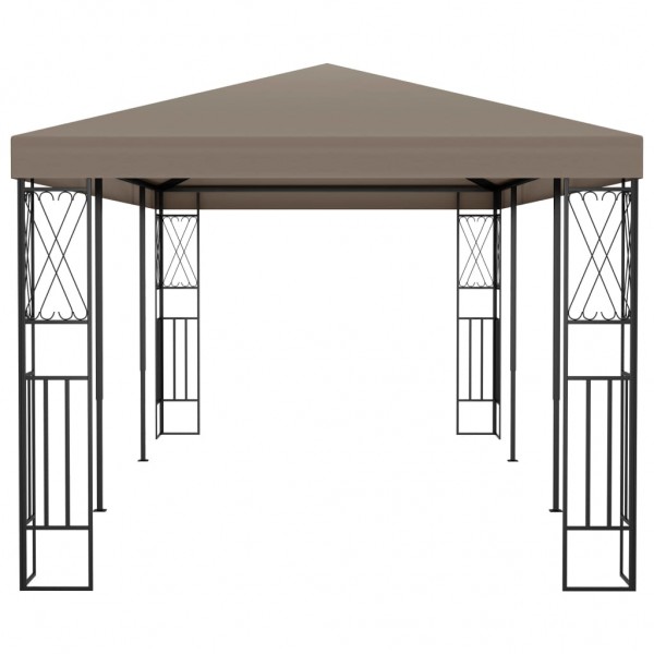 Gazebo 6x3 m tecido cinzento-acastanhado M 3